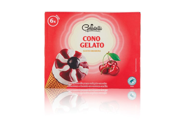 Cono gelato all'amarena
