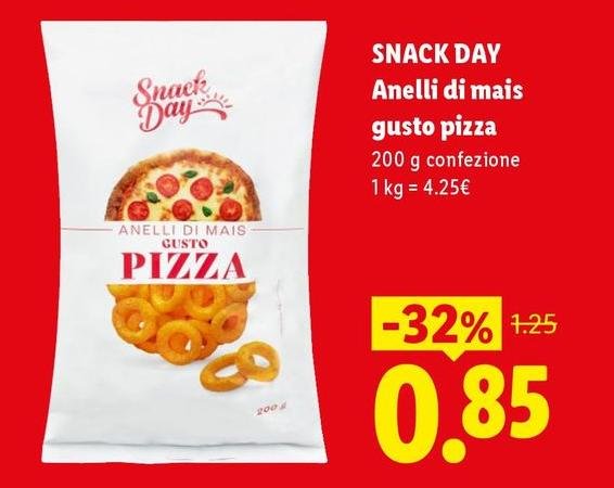 Snack Day - Anelli Di Mais Gusto Pizza
