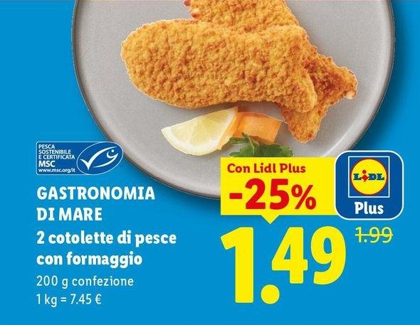 Gastronomia Di Mare - 2 Cotolette Di Pesce Con Formaggio