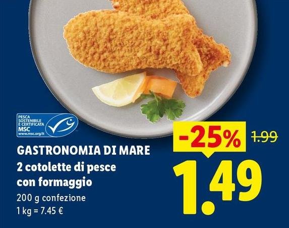 Gastronomia Di Mare - 2 Cotolette Di Pesce Con Formaggio