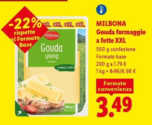 Milbona - Gouda Formaggio A Fette XXL