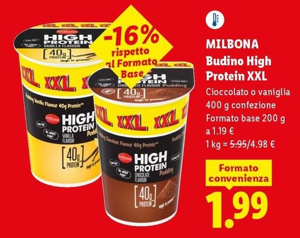 Milbona - Budino High Protein XXL