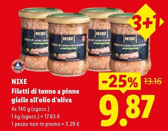 Nixe - Filetti Di Tonno A Pinne Gialle All'Olio D'Oliva