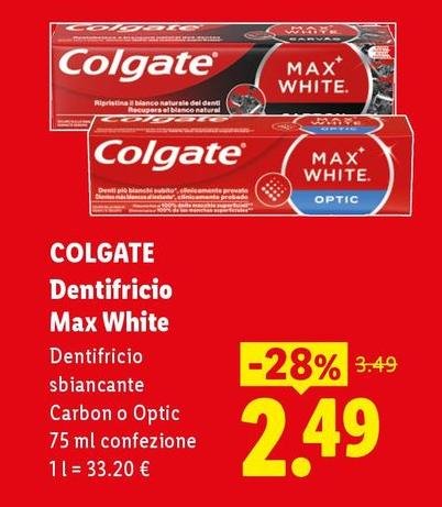 Colgate - Dentifricio Max White
