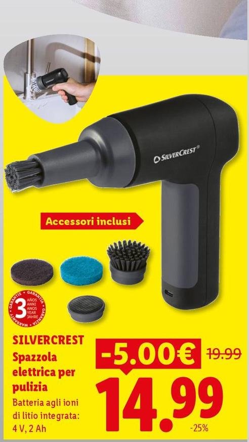 Silvercrest - Spazzola Elettrica Per Pulizia