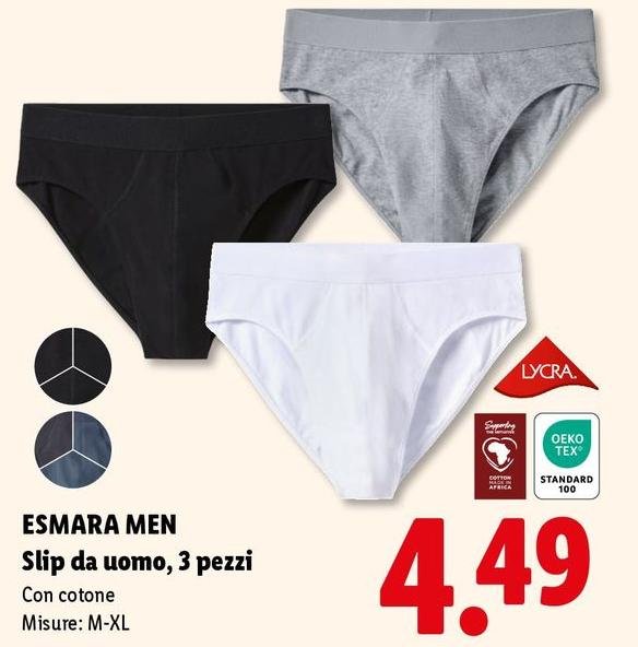 Esmara Men - Slip Da Uomo, 3 Pezzi