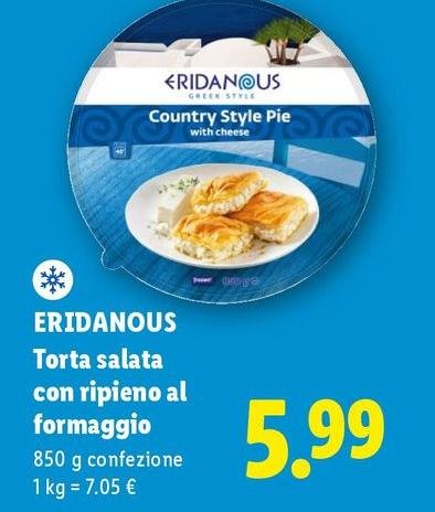 Eridanous - Torta Salata Con Ripieno Al Formaggio
