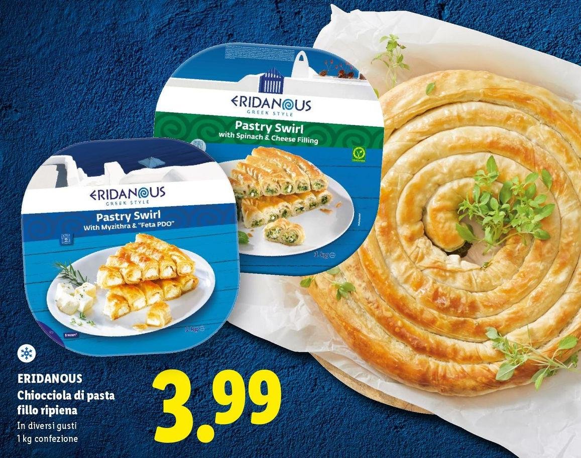 Eridanous - Chiocciola Di Pasta Fillo Ripiena