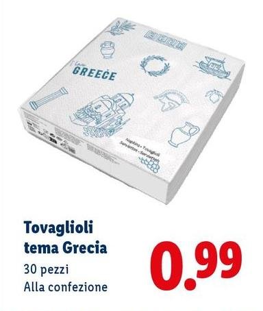 Tovaglioli Tema Grecia