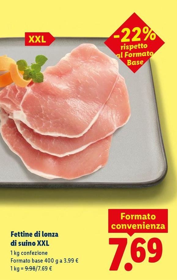 Fettine Di Lonza Di Suino Xxl
