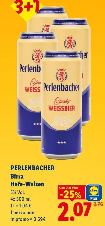 Perlenbacher - Birra Hefe-Weizen