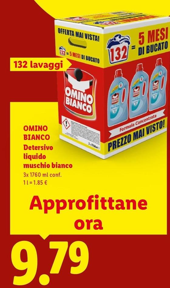 Omino Bianco - Detersivo Liquido Muschio Bianco