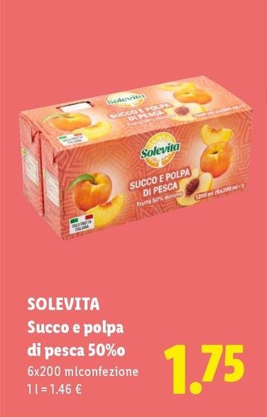 Solevita - Succo E Polpa Di Pesca 50%