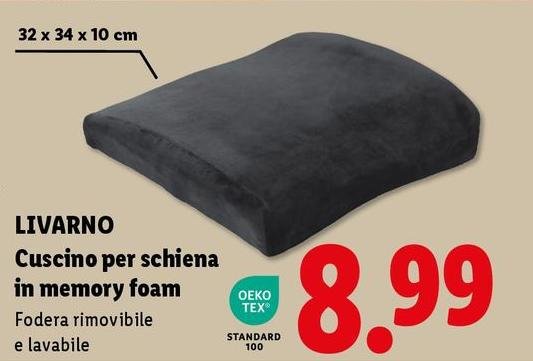 Livarno - Cuscino Per Schiena In Memory Foam