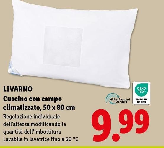 Livarno - Cuscino Con Campo Climatizzato/50 X 80 Cm