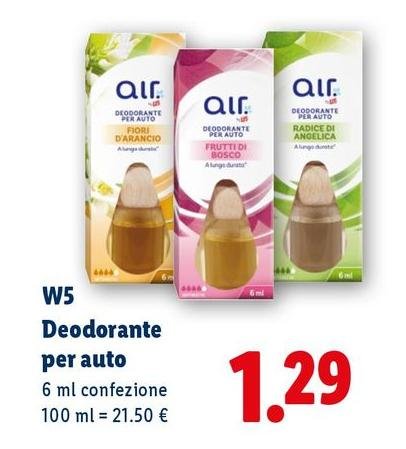 W5 - Deodorante Per Auto