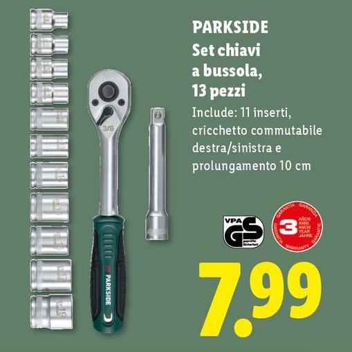 Parkside - Set Chiavi A Bussola/13 Pezzi