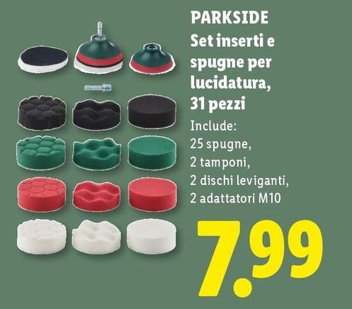 Parkside - Set Inserti E Spugne Per Lucidatura/31 Pezzi