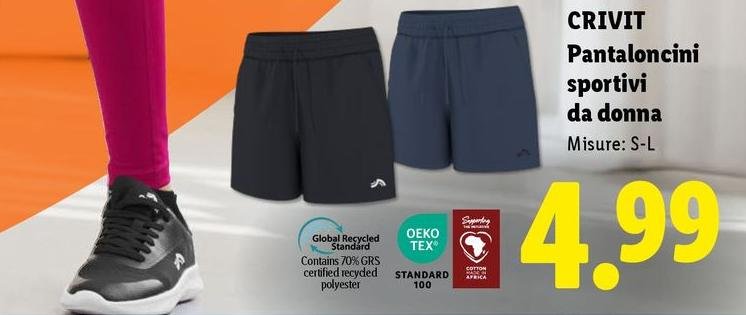 Crivit - Pantaloncini Sportivi Da Donna