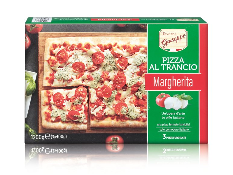 Pizza margherita al trancio