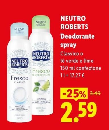 Neutro Roberts - Deodorante Spray