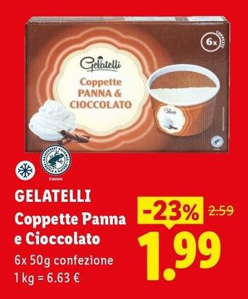 Gelatelli - Coppette Panna E Cioccolato