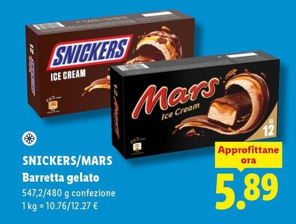 Snickers/Mars - Barretta Gelato