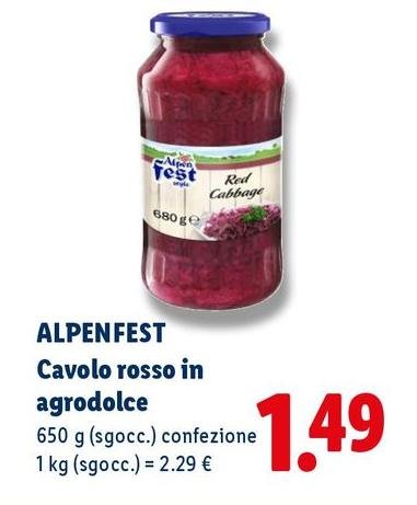 Alpen Fest - Cavolo Rosso In Agrodolce