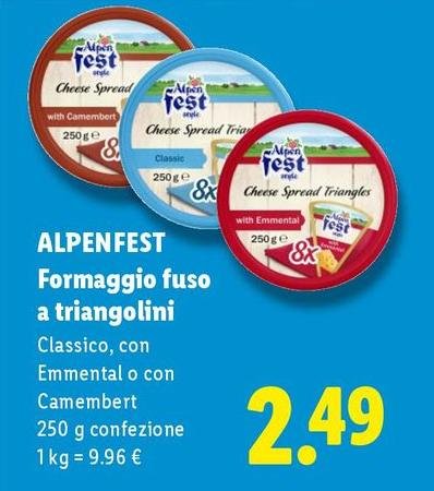 Alpen Fest - Formaggio Fuso A Triangolini