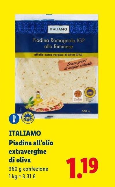 Italiamo - Piadina All'Olio Extravergine Di Oliva