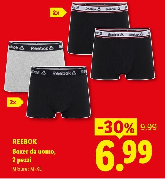 Reebok - Boxer Da Uomo, 2 Pezzi