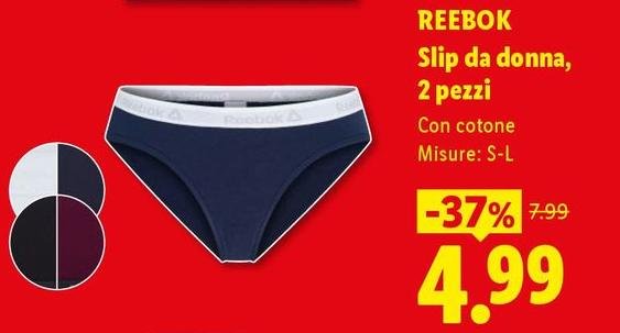 Reebok - Slip Da Donna, 2 Pezzi