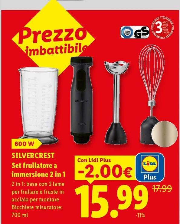 Silvercrest - Set Fullatore A Immersione 2 In 1