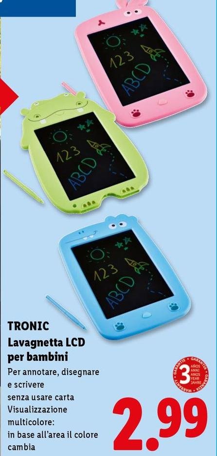 Tronic - Lavagnatta Lcd Per Bambini
