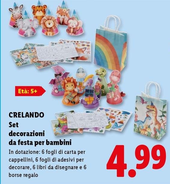 Crelando - Set Decorazioni Da Festa Per Bambini