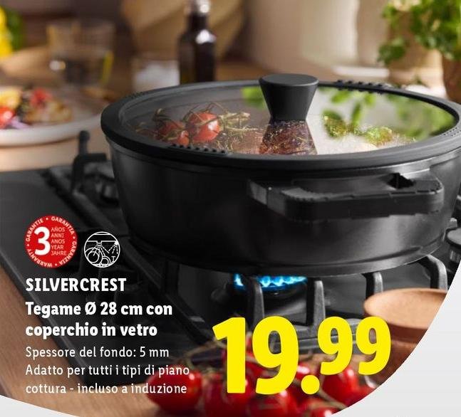 Silvercrest - Tegame Ø 28 Cm Con Coperchio In Vetro