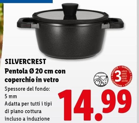 Silvercrest - Pentola Ø 20 Cm Con Coperchio In Vetro