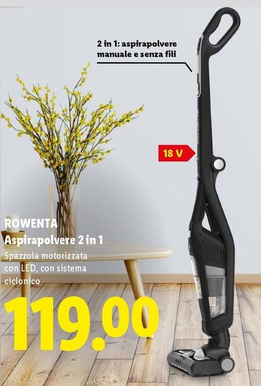 Rowenta - Aspirapolvere 2 In 1