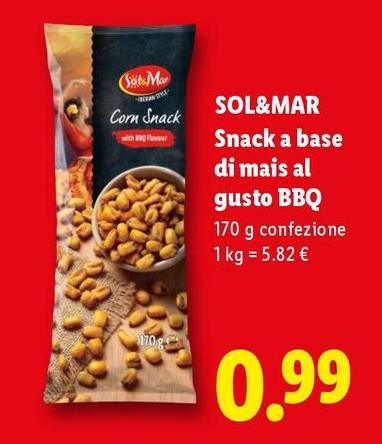 Sol & Mar - Snack A Base Di Mais Al Gusto Bbq