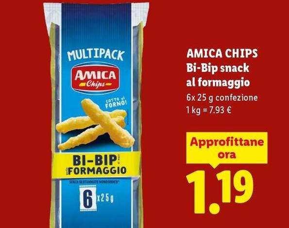 Amica Chips - Bi-Bip Snack Al Formaggio