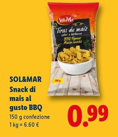 Sol & Mar - Snack Di Mais Al Gusto Bbq