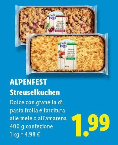Alpen Fest - Streuselkuchen