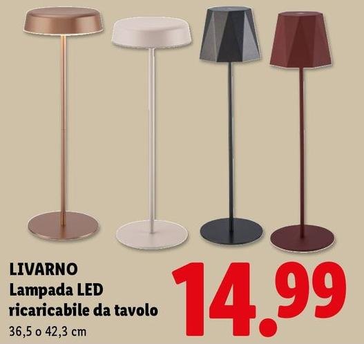 Livarno - Lampade Led Ricaricabile Da Tavolo