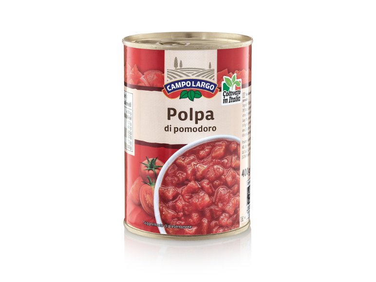 Polpa di pomodori in pezzi