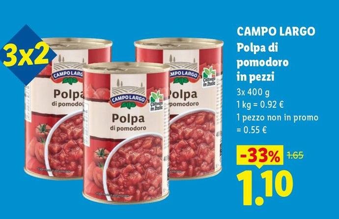 Campo Largo - Polpa Di Pomodoro In Pezzi