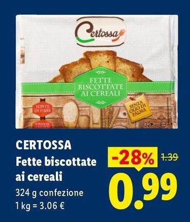 Certossa - Fette Biscottate Ai Cereali