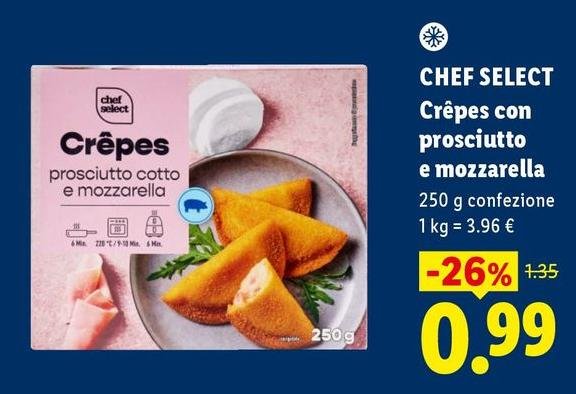 Chef Select - Crêpes Con Prosciutto E Mozzarella