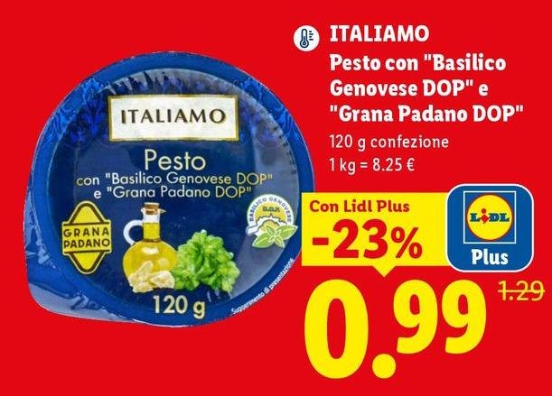 Italiamo - Pesto Con "Basilico Genovese DOP" E "Grana Padano DOP"