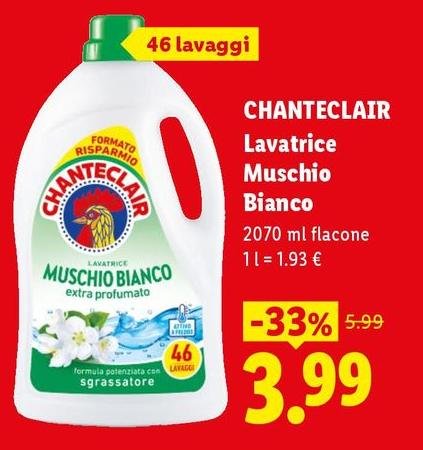 Chanteclair - Lavatrice Muschio Bianco
