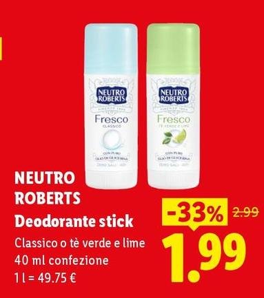 Neutro Roberts - Deodorante Stick